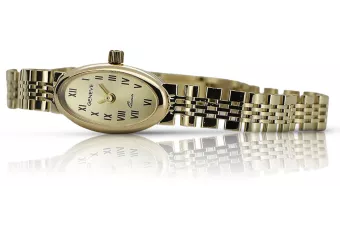 Goldene Damenuhr ★ zlotychlopak.pl ★ Gold Reinheit 585 333 Niedriger Preis!