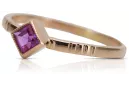Ruso soviético rosa 14k 585 oro Alejandrita Rubí Esmeralda Zafiro Circón anillo vrc014