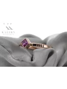 Ruso soviético rosa 14k 585 oro Alejandrita Rubí Esmeralda Zafiro Circón anillo vrc014