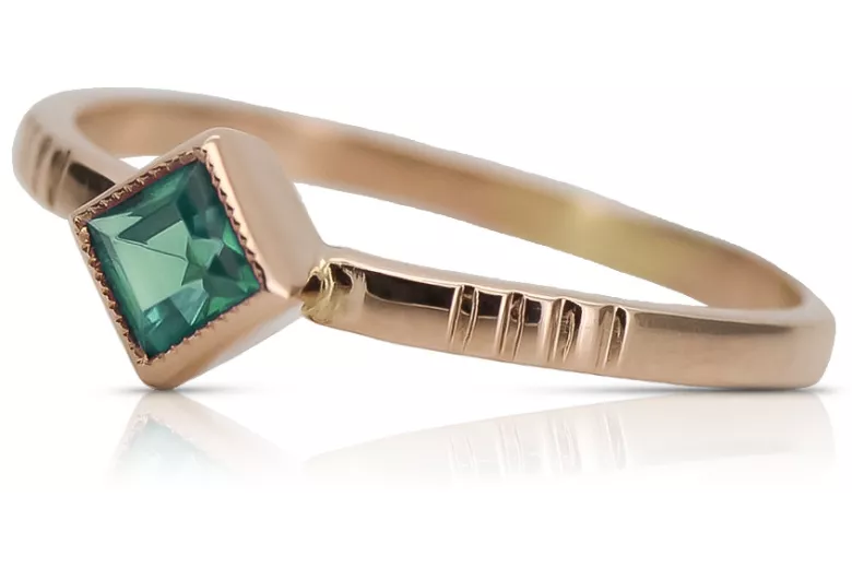 Russian Soviet rose 14k 585 gold Alexandrite Ruby Emerald Sapphire Zircon ring  vrc014