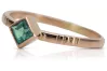 Vintage rose pink 14k gold 585 Emerald ring vrc138 Vintage