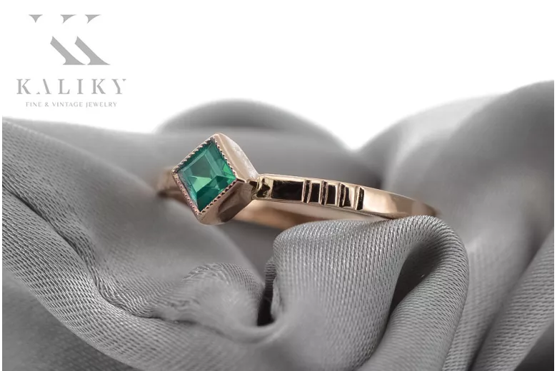 Russian Soviet rose 14k 585 gold Alexandrite Ruby Emerald Sapphire Zircon ring  vrc014