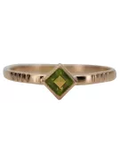 Rožinis raudonas aukso žiedas 14k 585 su Peridotu vrc138 Vintage