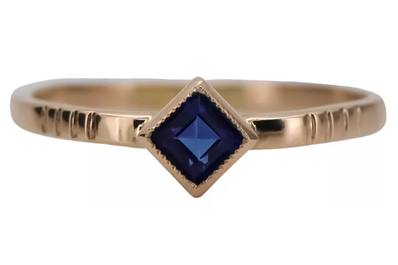 Ruso soviético rosa 14k 585 oro Alejandrita Rubí Esmeralda Zafiro Circón anillo vrc014