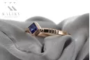 Δαχτυλίδι από ροζ χρυσό 14k 585 με ζαφείρι vrc138 Vintage
