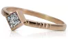 Vintage rose pink 14k gold 585 Zircon ring vrc138 Vintage