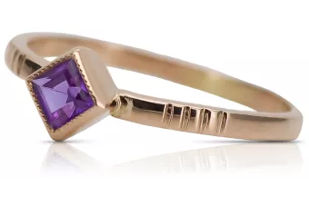 Vintage rose pink 14k gold 585 Alexandrite ring vrc138 Vintage