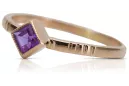 Ruso soviético rosa 14k 585 oro Alejandrita Rubí Esmeralda Zafiro Circón anillo vrc014