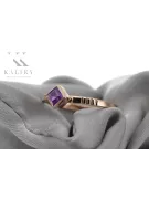Ruso soviético rosa 14k 585 oro Alejandrita Rubí Esmeralda Zafiro Circón anillo vrc014
