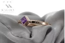 Ruso soviético rosa 14k 585 oro Alejandrita Rubí Esmeralda Zafiro Circón anillo vrc014