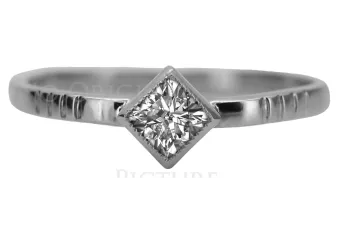 Pierścionek z różowego czerwonego złota 14k 585 Oprawa vrc138 Vintage