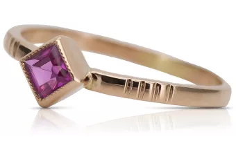 Russian Soviet rose 14k 585 gold Alexandrite Ruby Emerald Sapphire Zircon ring  vrc014