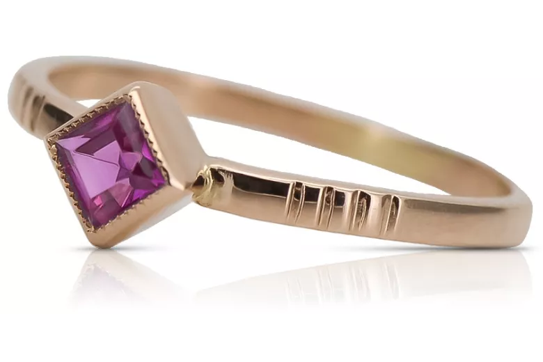 Rose soviétique russe 14k 585 or Alexandrite Ruby Emerald Sapphire Zircon ring vrc014