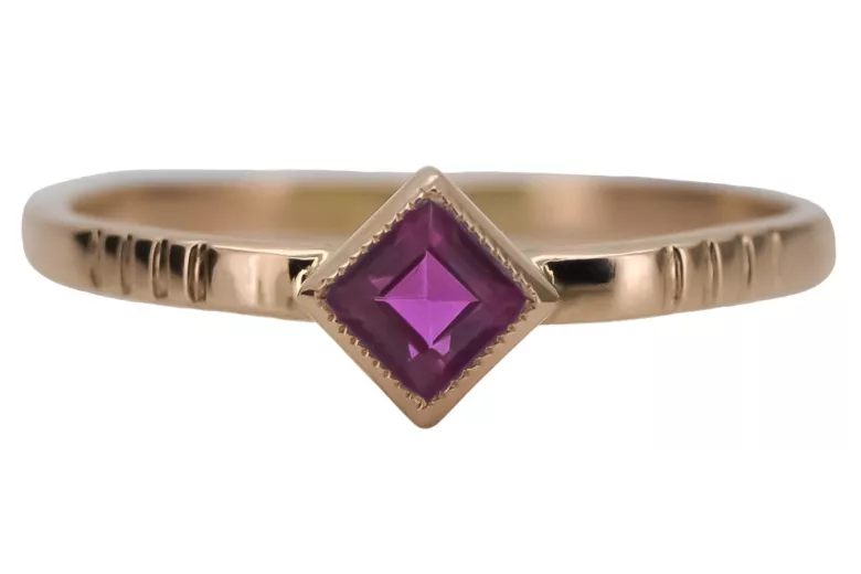 Rose soviétique russe 14k 585 or Alexandrite Ruby Emerald Sapphire Zircon ring vrc014