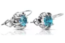 Vintage 925 Silver aquamarine earrings vec062s