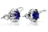 Vintage 925 Silver sapphire earrings vec062s
