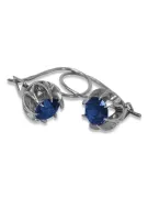 Vintage 925 Silver sapphire earrings vec062s