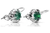 Vintage 925 Silver emerald earrings vec062s