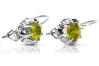 Vintage 925 Silver peridot earrings vec062s