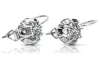 Vintage 925 Silver zircon earrings vec062s