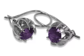 Vintage 925 Silver Alexandrite earrings vec062s