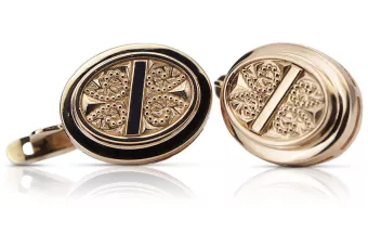 Κορδόνια από ροζ 14k χρυσό 585 οβάλ vintage ven196