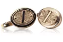 Kolczyki z  różowego 14k złoto 585 owalne Vintage ven196
