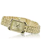 Złoty zegarek z bransoletą damską 14k włoski Geneve lw003ydg&lbw007y