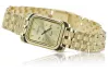 Yellow 14k 585 gold Lady Geneve wrist watch lw003ydg&lbw007y