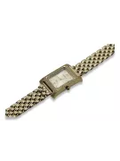 Złoty zegarek z bransoletą damską 14k Geneve lw002ydg&lbw004y