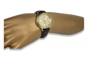 Gold men's watch Geneve ★ zlotychlopak.pl ★ Gold purity 585 333 Low Price!