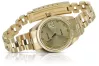 Жовтий 14k 585 золотий жіночий наручний годинник Geneve watch Rolex style lw020ydyz&lbw009y