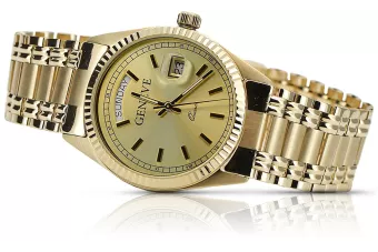 Χρυσό ρολόι ανδρών 14K Geneve, κβαντομηχανή