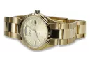 мъжки златен часовник с гривна 14k Geneve mw013ydy&mbw017y