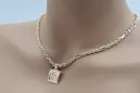 копія золотого медальйону Bozia 14k 585 з ланцюжком Corda Figaro pm004yM&cc004y