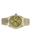 копие на мъжки златен часовник с гривна 14k Geneve mw013ydy&mbw016y