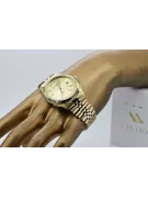 copie ceas bărbătesc din aur cu brățară Geneve mw013ydy&mbw016y 14k