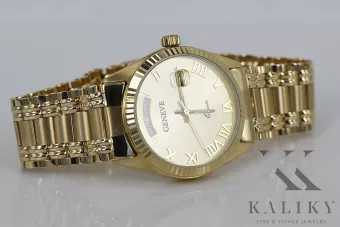 Vyrų aukso laikrodis 14k 585 Geneve mw013ydg&mbw006yo