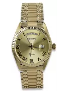 Gold men's watch Geneve ★ zlotychlopak.pl ★ Gold purity 585 333 Low Price!