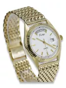 Złoty zegarek z bransoletą męski 14k 585 Geneve mw013ydw&mbw013y