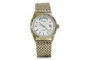 копие на мъжки златен часовник с гривна 14k 585 Geneve mw013ydbc&mbw013y