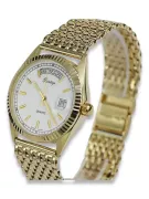 копия мужских золотых часов с браслетом 14k 585 Geneve mw013ydbc&mbw013y