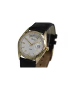 копия мужских золотых часов с браслетом 14k 585 Geneve mw013ydbc&mbw013y