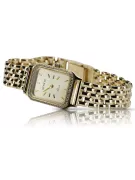 Złoty zegarek z bransoletą damską 14k Geneve lw055y&lbw004y