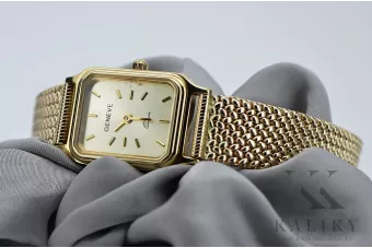 копия женских часов Geneve из 14-каратного золота с браслетом Lw023y&lbw004y