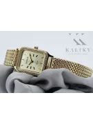 reloj de oro italiano Geneve Lw055y&lbw004y con brazalete para mujer de 14k