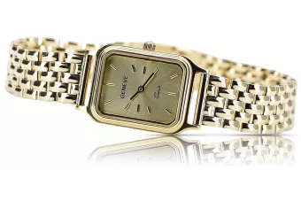 Χρυσό γυναικείο ρολόι 14k Geneva lw023y&lbw004y