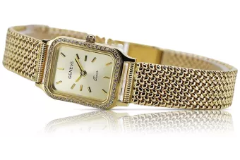 Yellow 14k 585 gold Lady wrist watch Geneve lw055y&lbw003y
