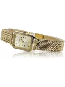 Złoty zegarek z bransoletą damską 14k Geneve lw055y&lbw003y