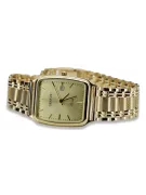 Montre Homme Or 14K, Rectangulaire, Quartz, Italienne